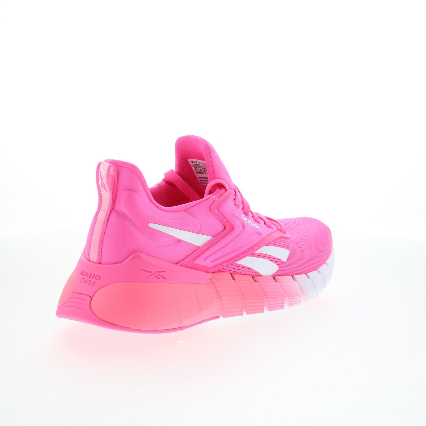 Reebok Nano Gym Womens Pink Canvas Lace Up Athletic Cross Training Shoes