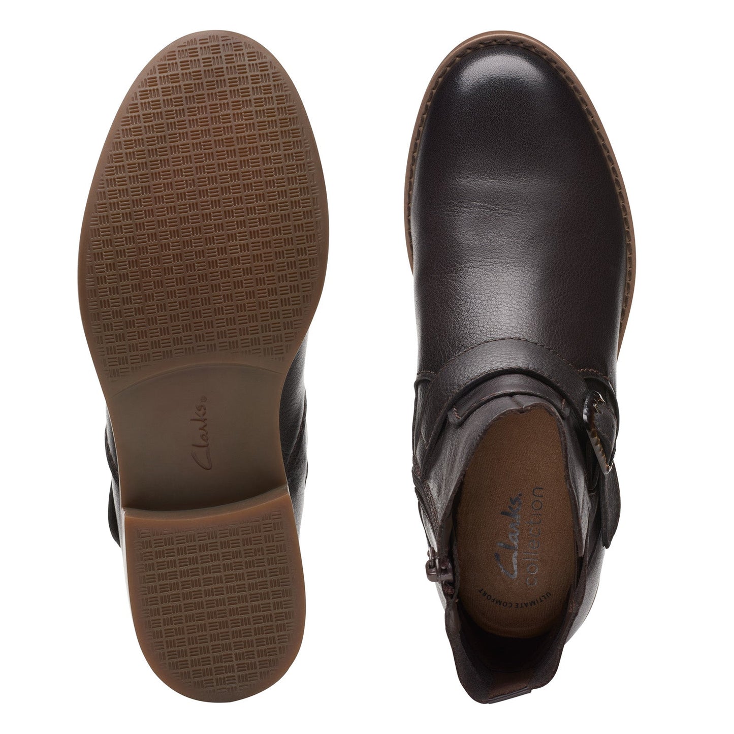 Clarks Camzin Loop 26174151 Womens Brown Leather Ankle & Booties Boots