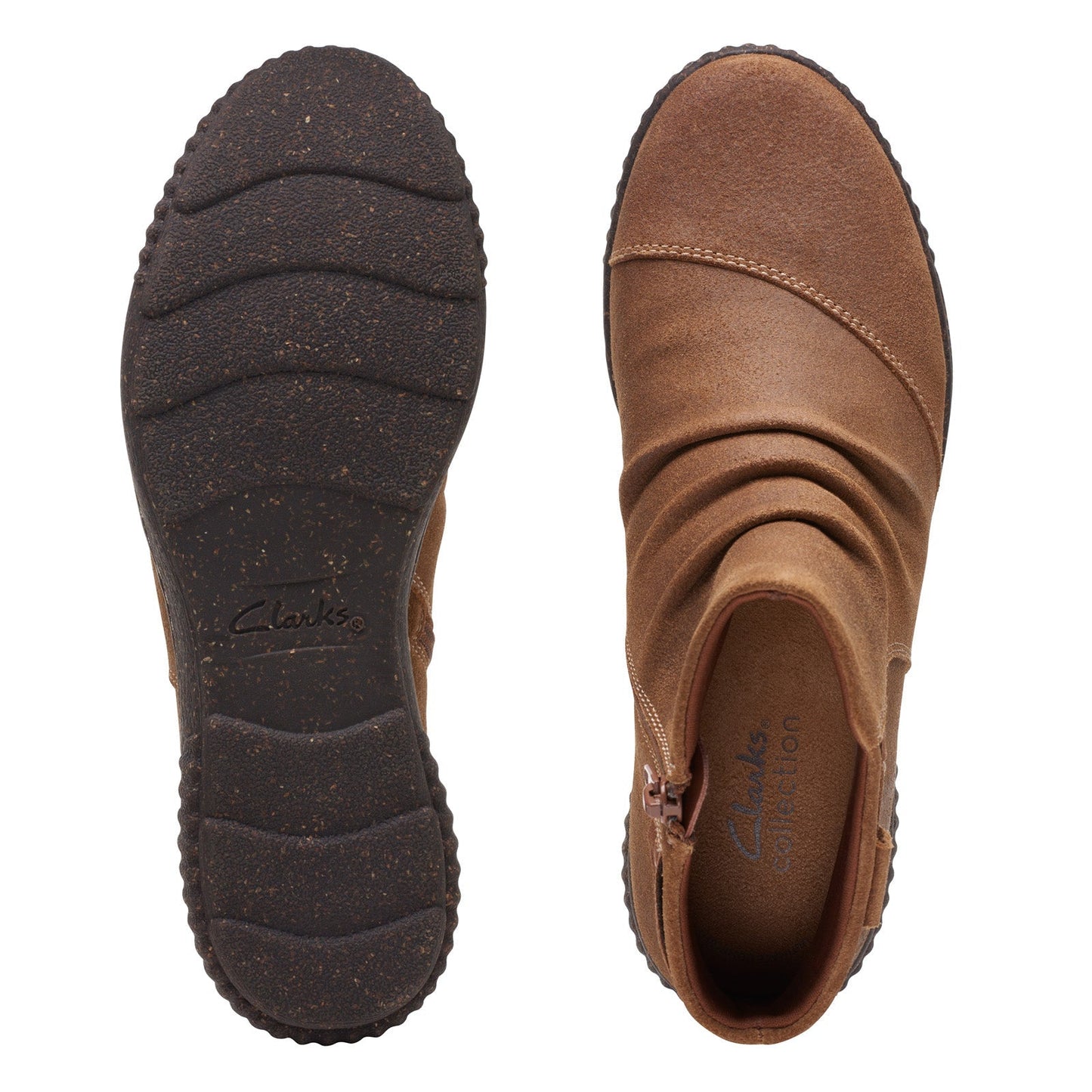 Clarks Caroline Derby 26174160 Womens Brown Suede Ankle & Booties Boots