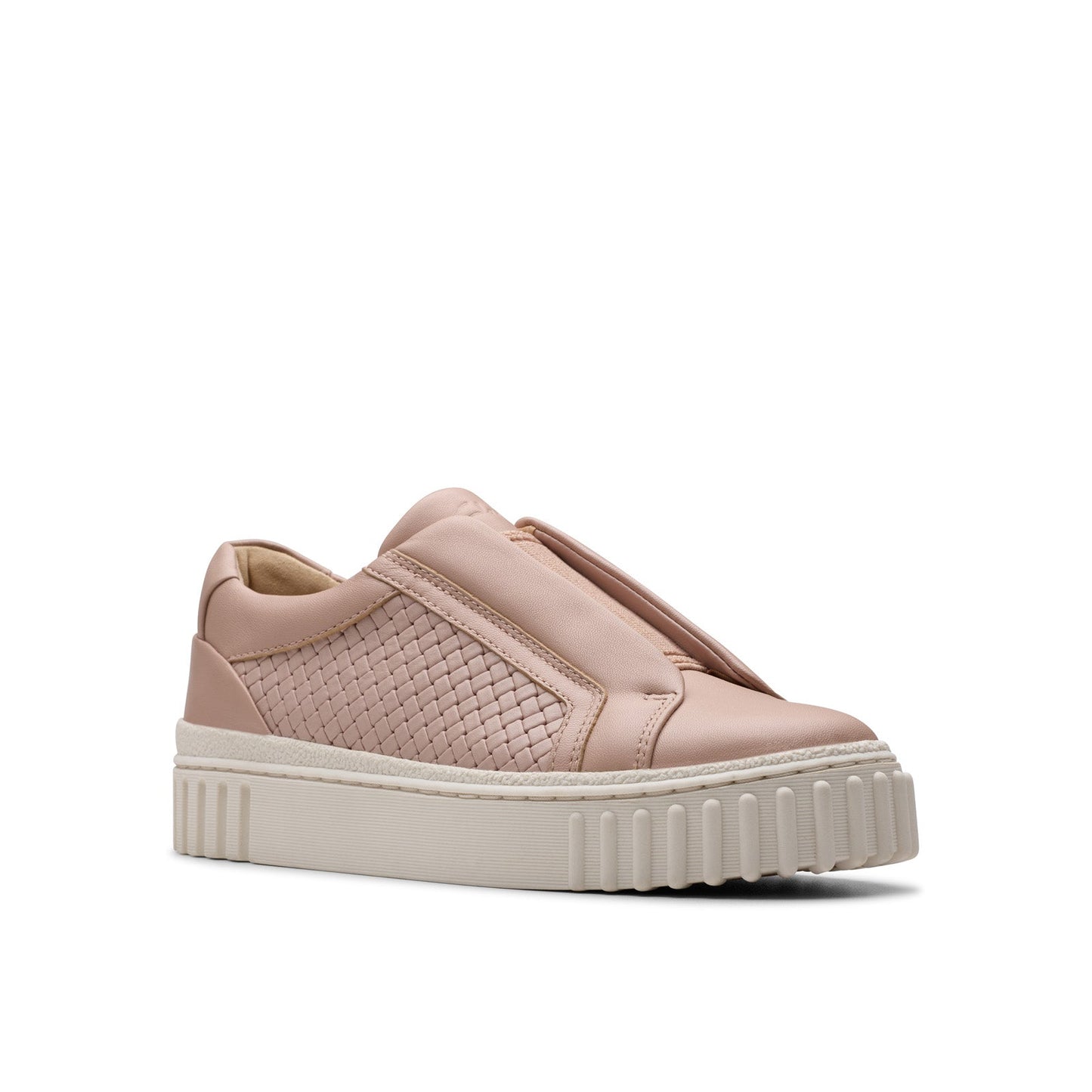 Clarks Mayhill Bay 26181206 Womens Pink Wide Lifestyle Sneakers Shoes