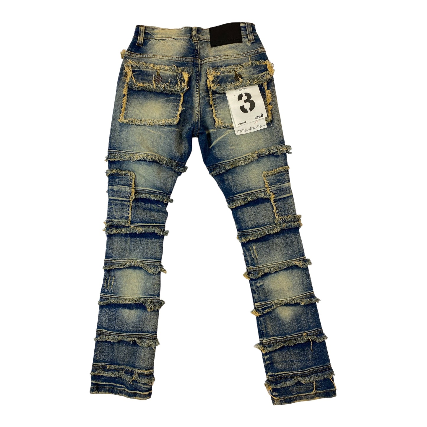 Kids FWRD DENIM CO. Patchwork True Stacked Denim Jeans