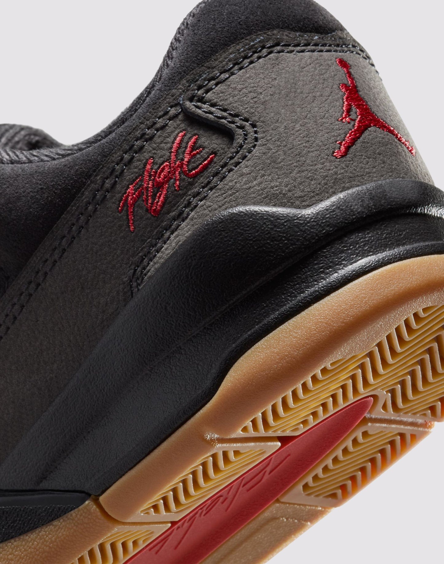 Jordan Flight Court Grade School Boys' "Black/Varsity Red/Gum Med Brown" Shoe
