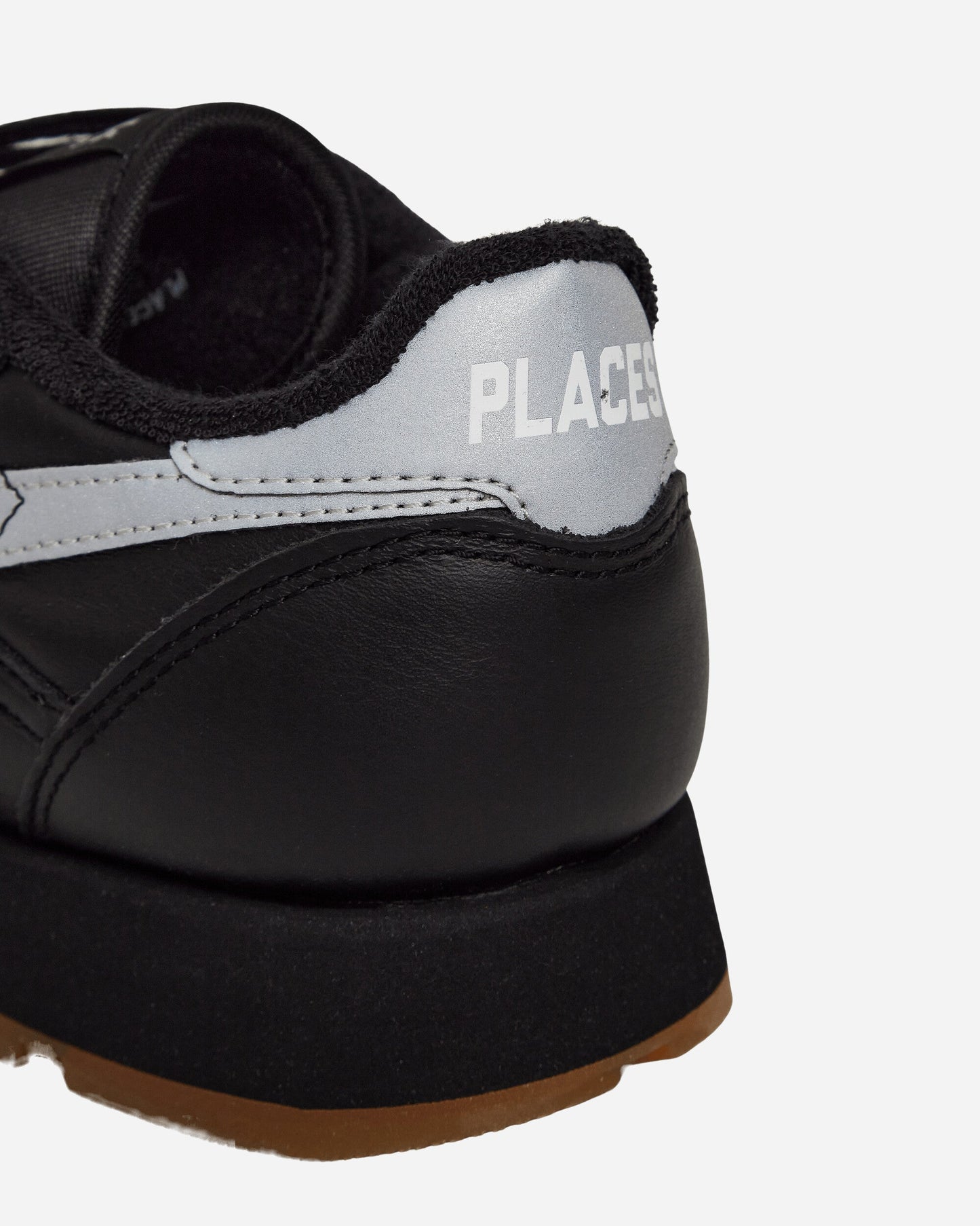 PLACES+FACES Classic Leather Sneakers Black / Silver