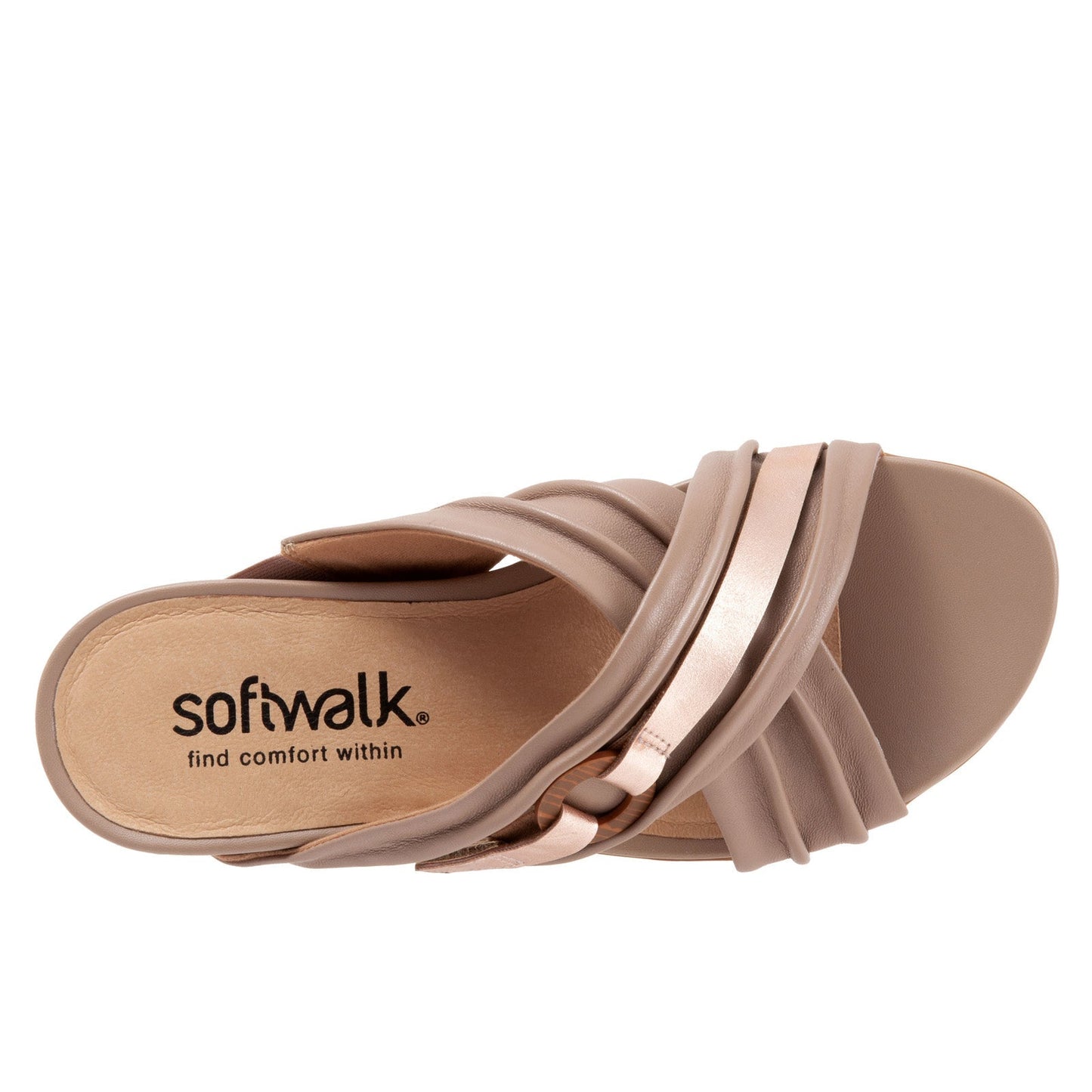 Softwalk Taza S2007-123 Womens Brown Extra Wide Slides Sandals Shoes