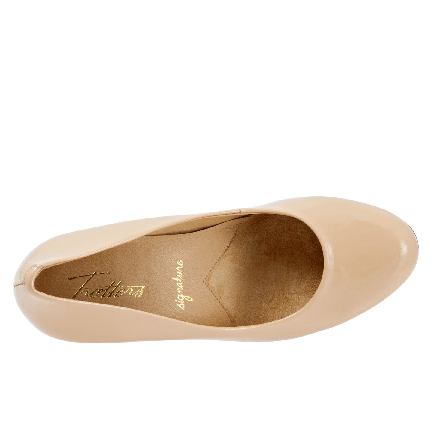 Trotters Gigi T1505-130 Womens Beige Narrow Leather Pumps Heels Shoes