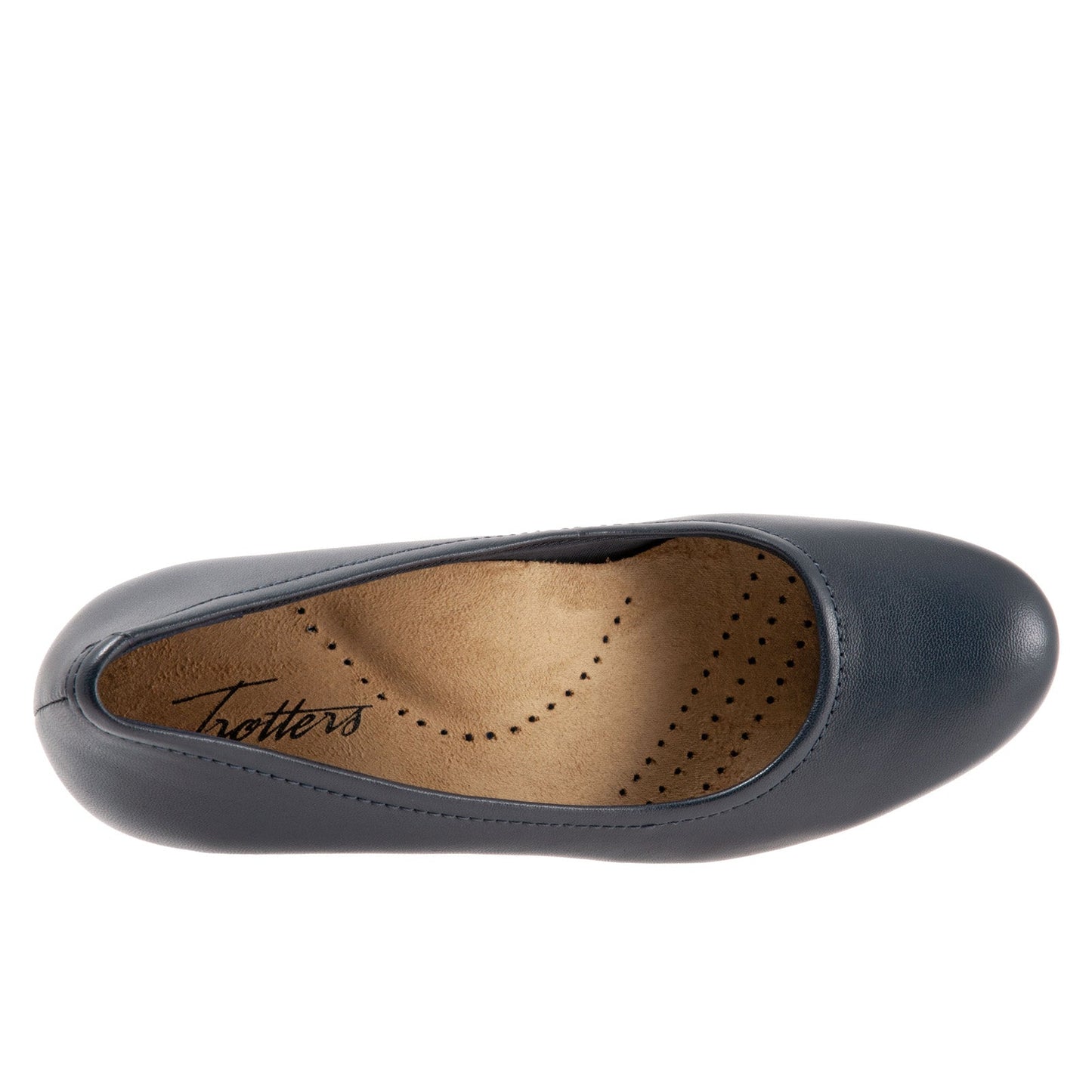 Trotters Winnie T1965-400 Womens Blue Narrow Leather Pumps Heels Shoes