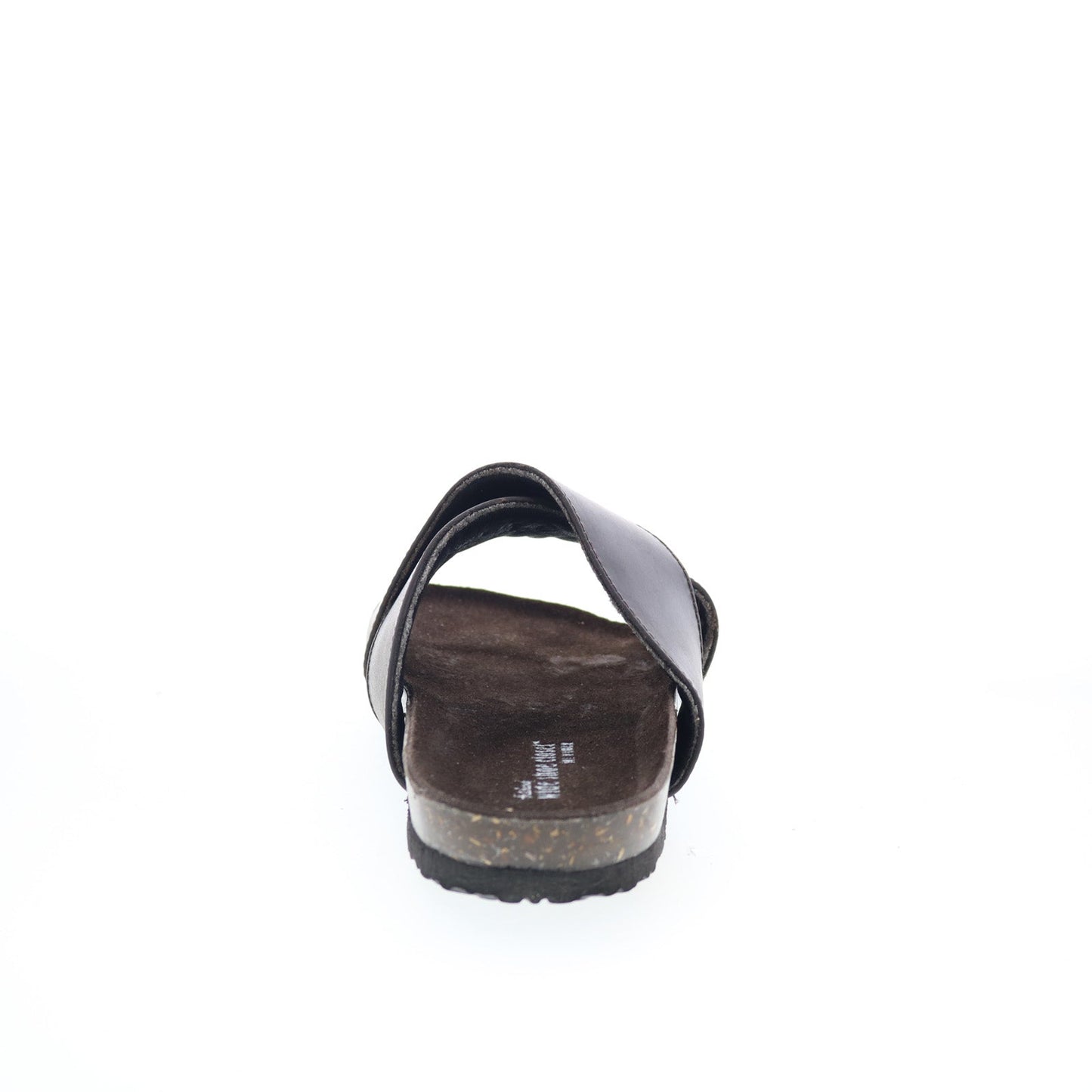 Hitchcock Carla W350 Womens Brown Extra Wide 4E Leather Slides Sandals Shoes