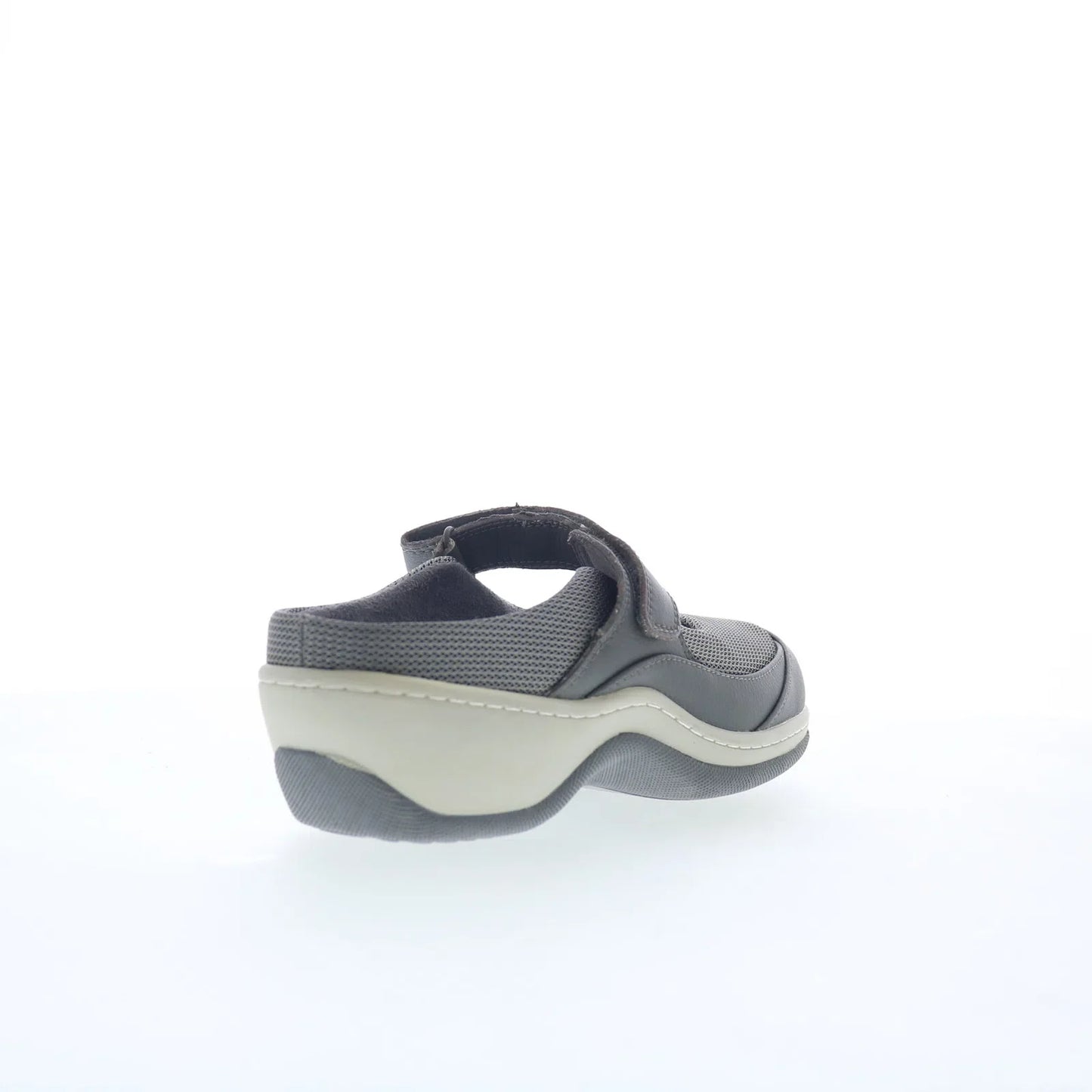 Softwalk Arcadia S2200-058 Womens Gray Canvas Strap Clog Flats Shoes