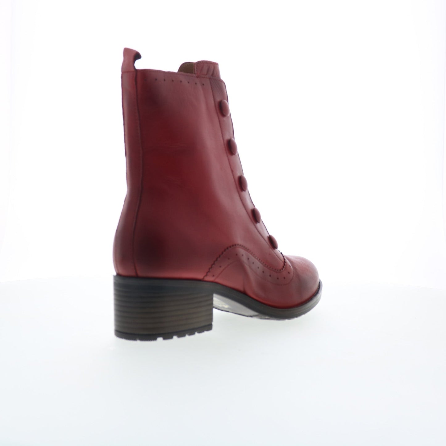 Miz Mooz Jozie Womens Red Leather Zipper Ankle & Booties Boots