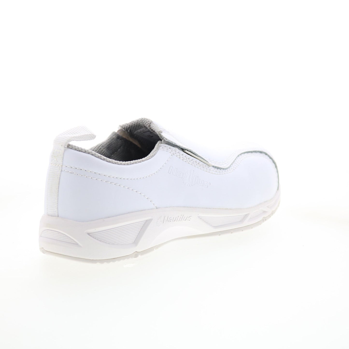 Nautilus ESD Composite Toe SD10 Slip On Womens White Wide Work Shoes
