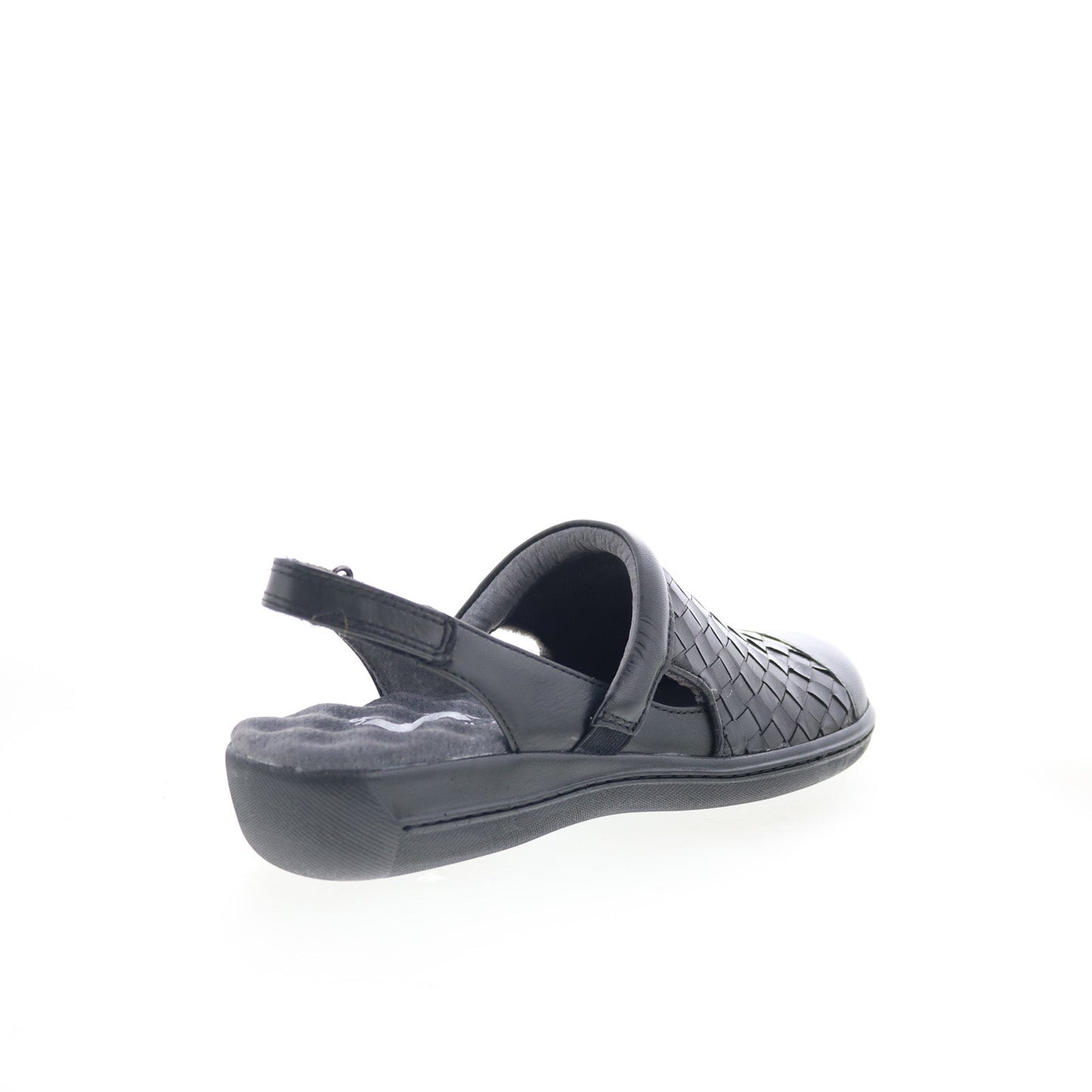 Softwalk Salina Woven S1365-001 Womens Black Narrow Clog Flats Shoes