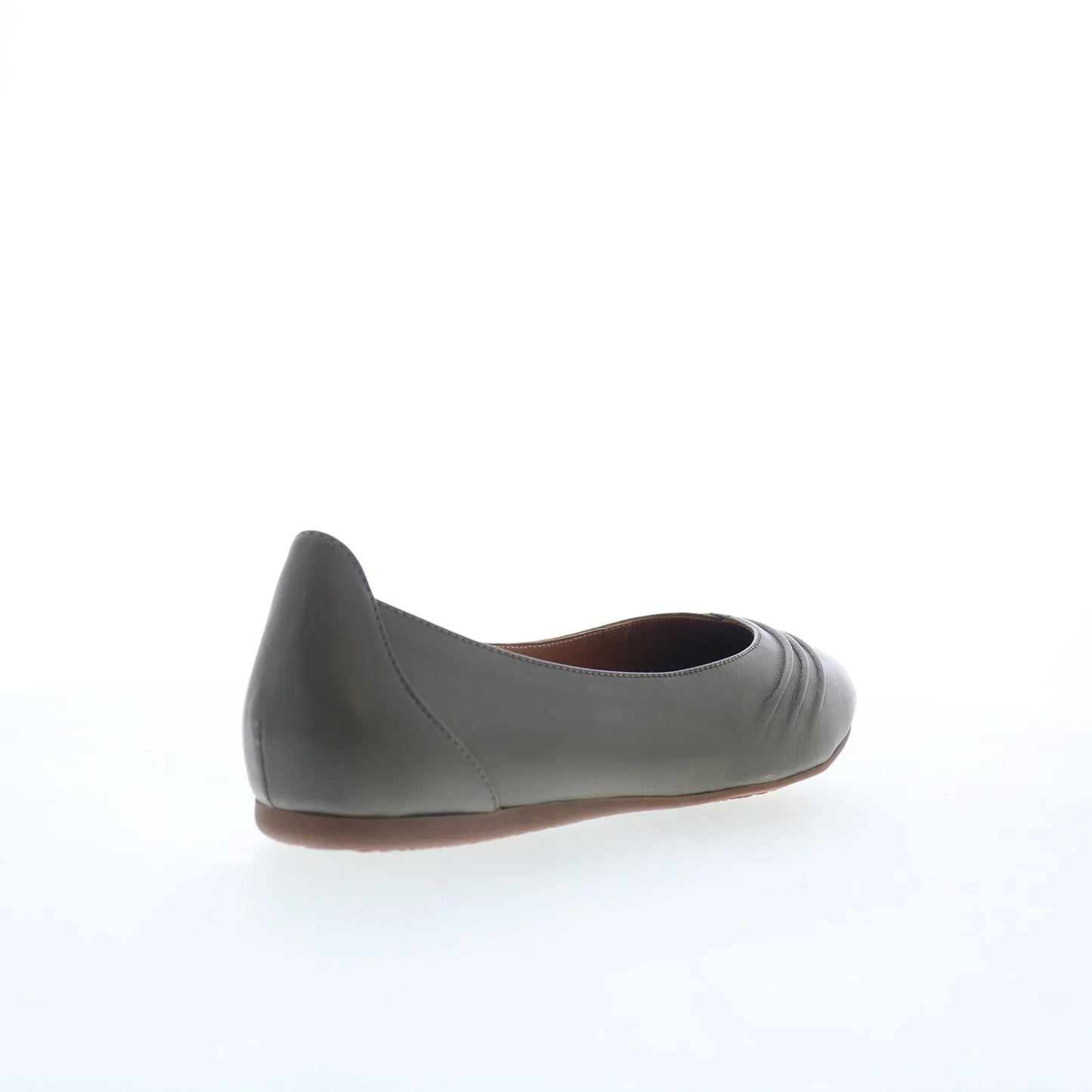 Softwalk Safi S2158-312 Womens Gray Leather Slip On Ballet Flats Shoes