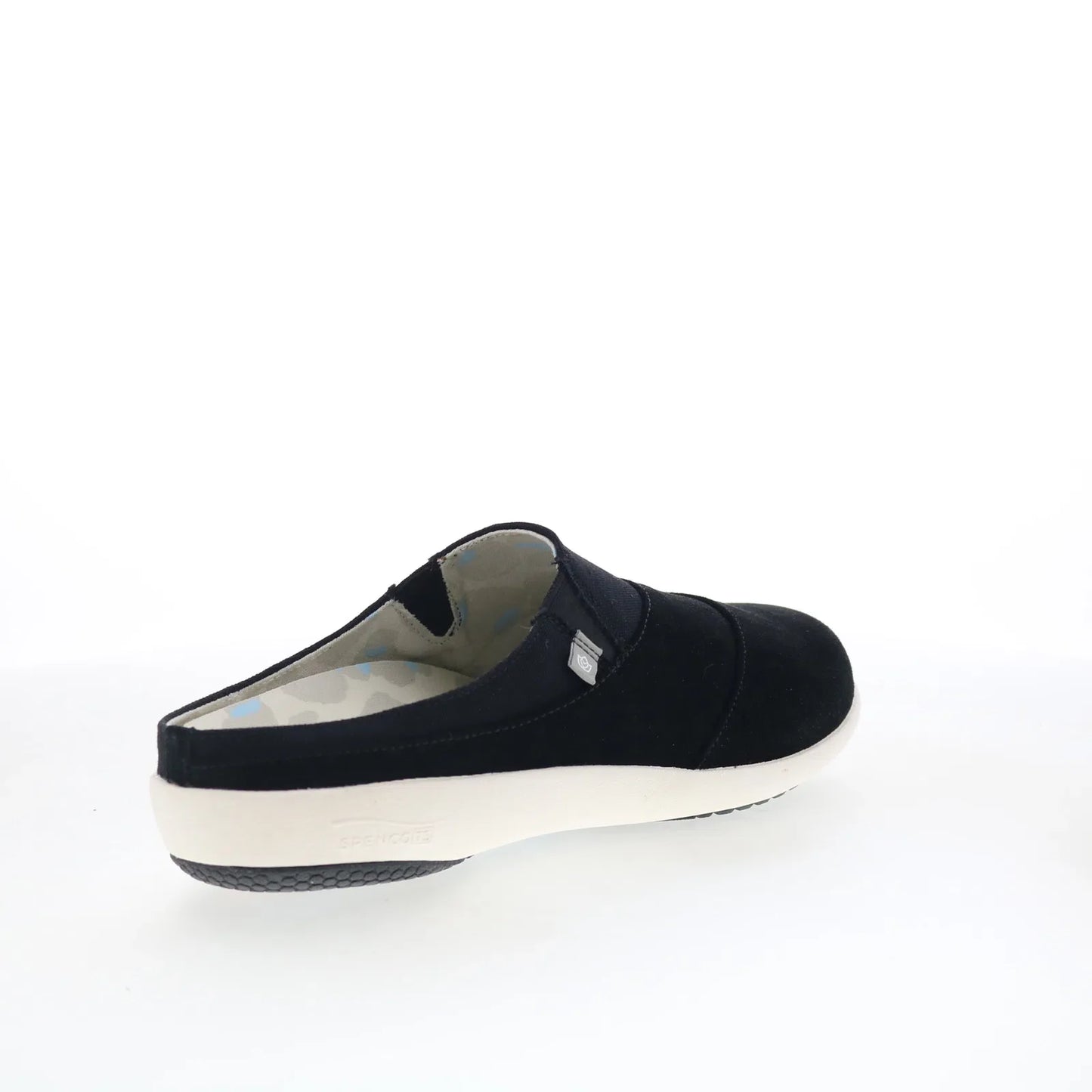 Spenco Siesta Layered Bokeh SP1062BLK Womens Black Clogs Slippers Shoes