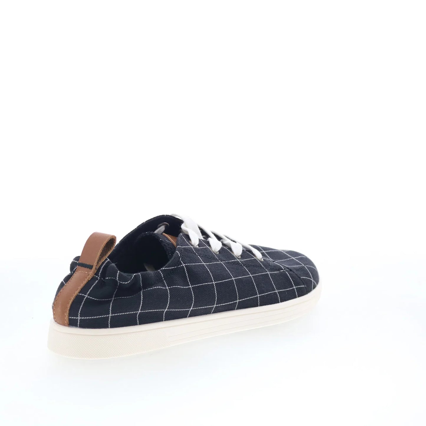 Spenco Windowpane SP1202BLK Womens Black Wide Lifestyle Sneakers Shoes