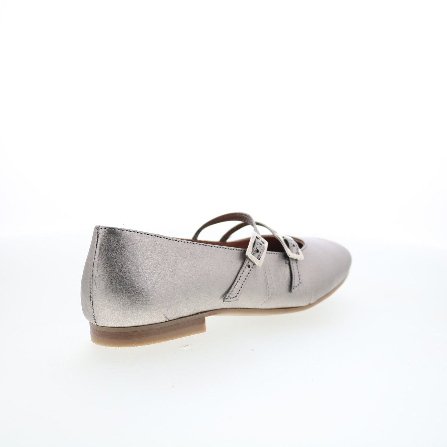 Miz Mooz Zaida Womens Gray Leather Hook & Loop Loafer Flats Shoes