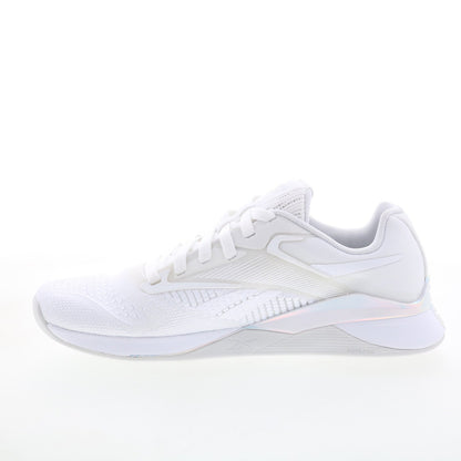 Reebok Nano X4 Womens White Mesh Lace Up Athletic Cross Training Shoes