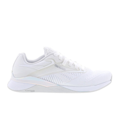 Reebok Nano X4 Womens White Mesh Lace Up Athletic Cross Training Shoes