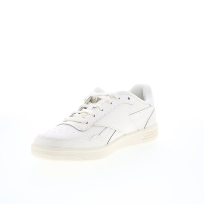 Reebok Court Advance Womens Beige Leather Lace Up Lifestyle Sneakers Shoes