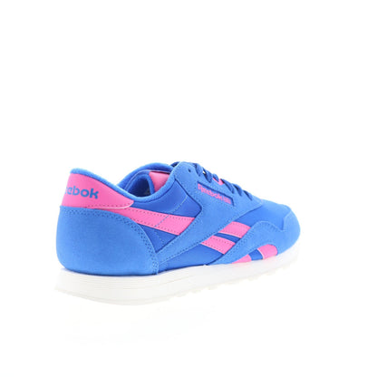 Reebok Classic Nylon Womens Blue Suede Lace Up Lifestyle Sneakers Shoes