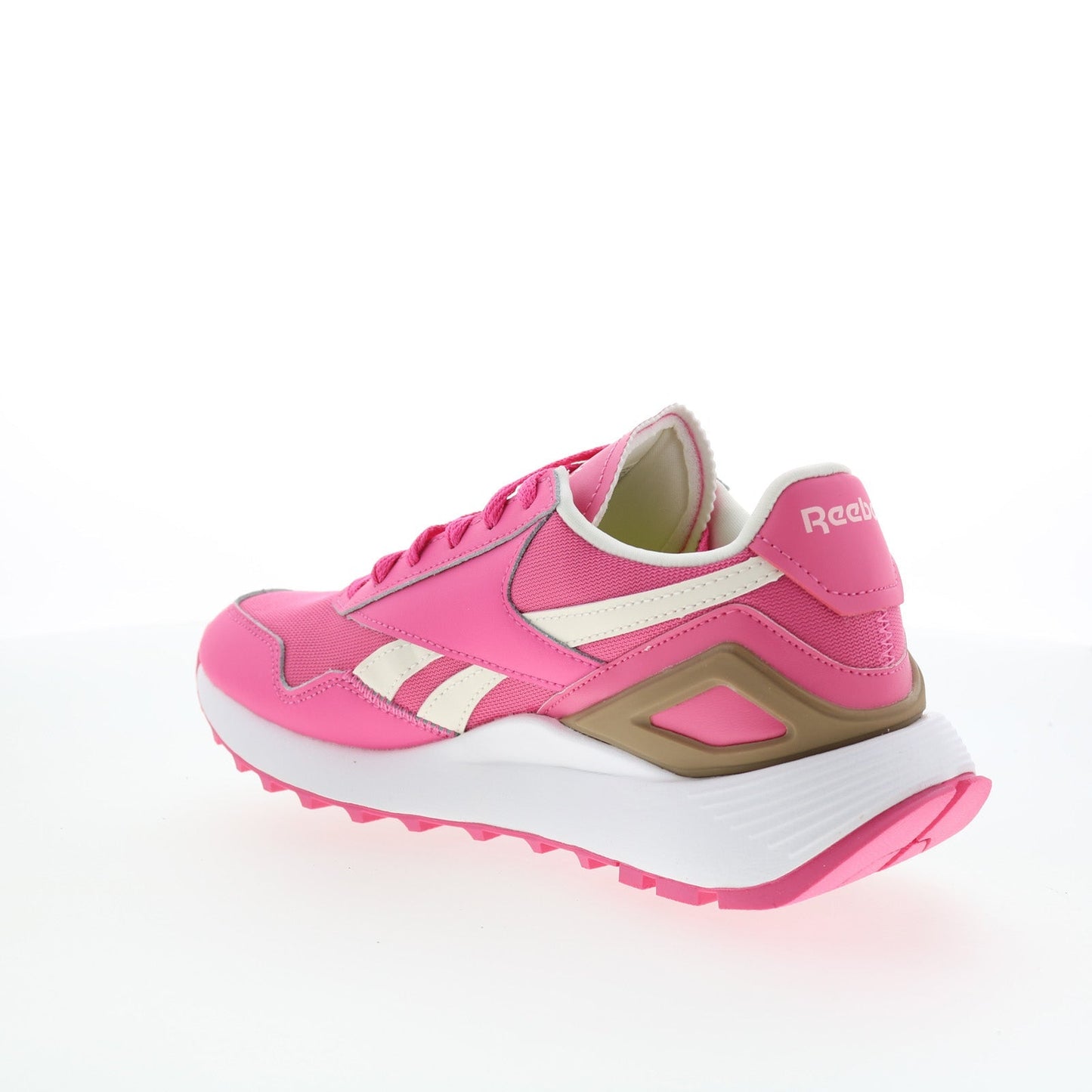 Reebok International Womens Pink Canvas Lace Up Lifestyle Sneakers Shoes