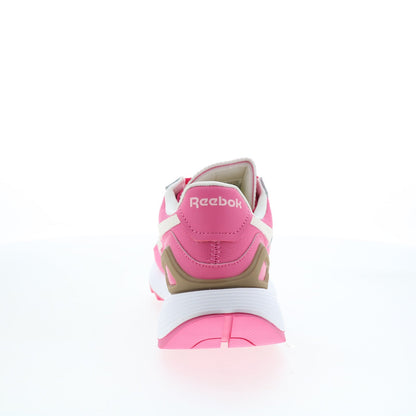 Reebok International Womens Pink Canvas Lace Up Lifestyle Sneakers Shoes