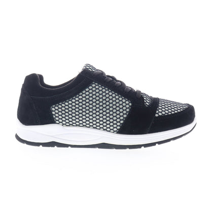Drew Gemini 10296-19 Womens Black Wide Suede Lifestyle Sneakers Shoes