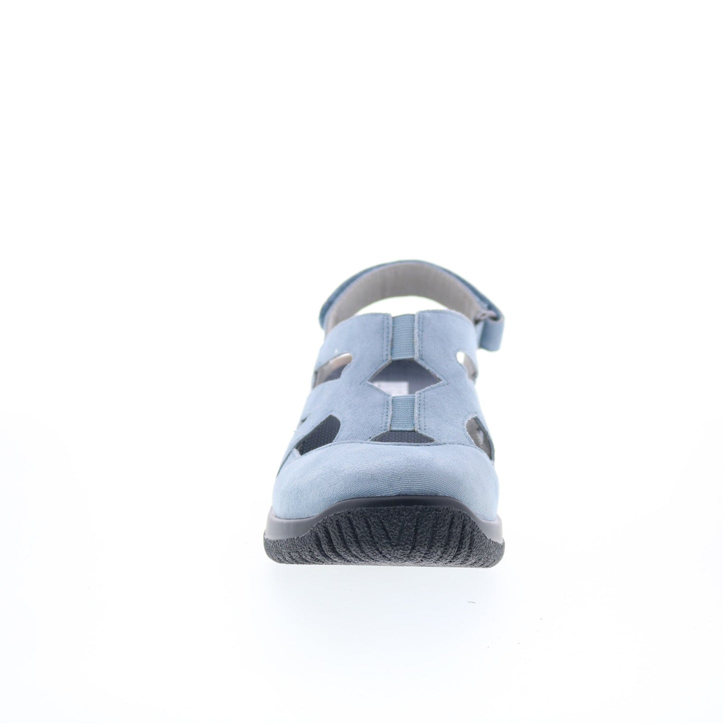Drew Smiles 14791-4B Womens Blue Wide Suede Strap Sandals Shoes