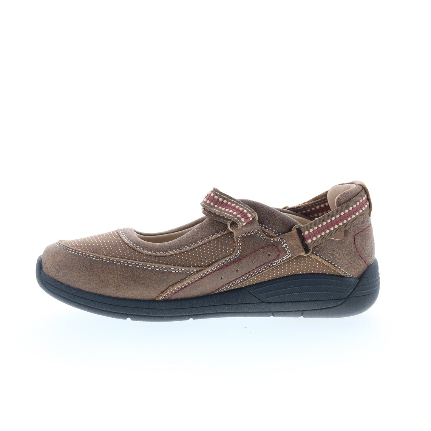 Drew Triumph 14808-82 Womens Brown Leather Strap Mary Jane Flats Shoes