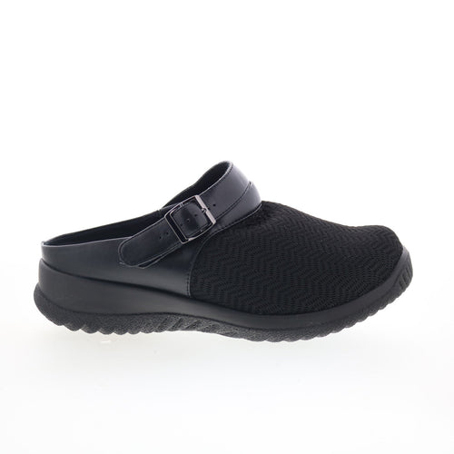 Drew Savannah 17100-1Z Womens Black Extra Wide Canvas Clog Flats Shoes
