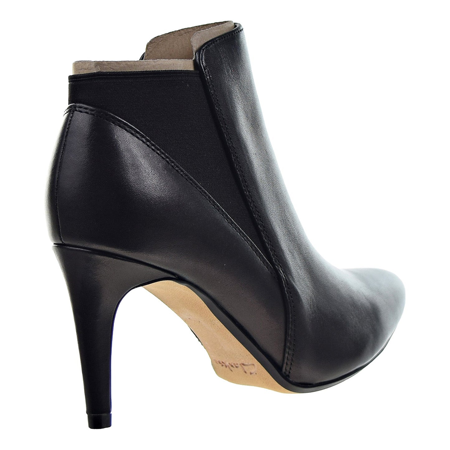 Clarks Laina Violet Women's Ankle Boots Black Leather Shoes