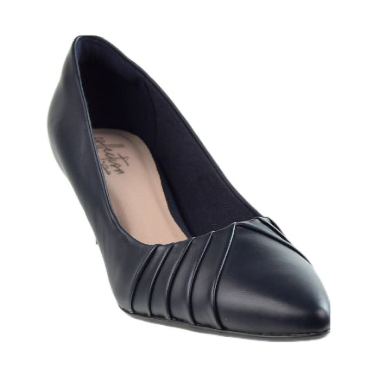 Clarks Linvale Crown Leather Women's Pump Shoes Navy