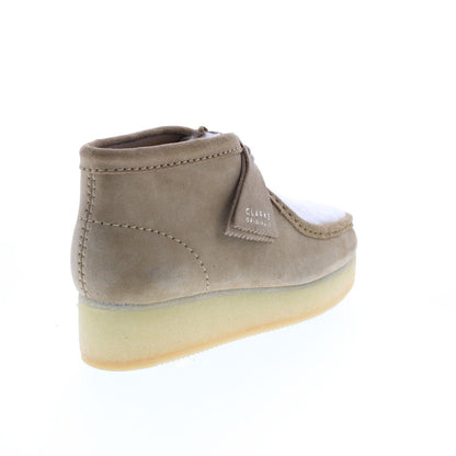 Clarks Wallabee Wedge 26163281 Womens Brown Suede Lace Up Chukkas Boots