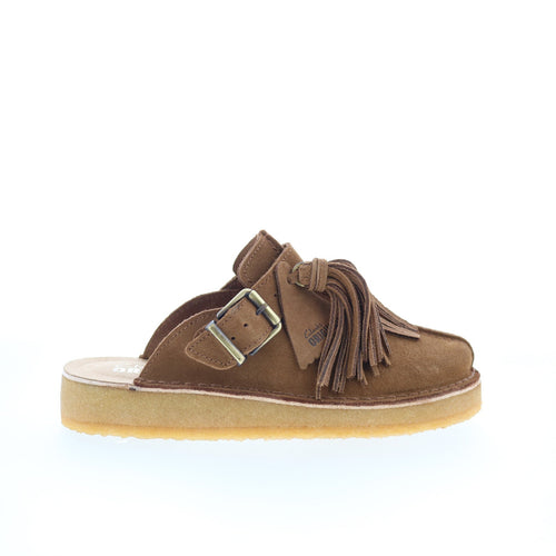 Clarks Trek Mule 26164440 Womens Brown Suede Slip On Slides Sandals Shoes