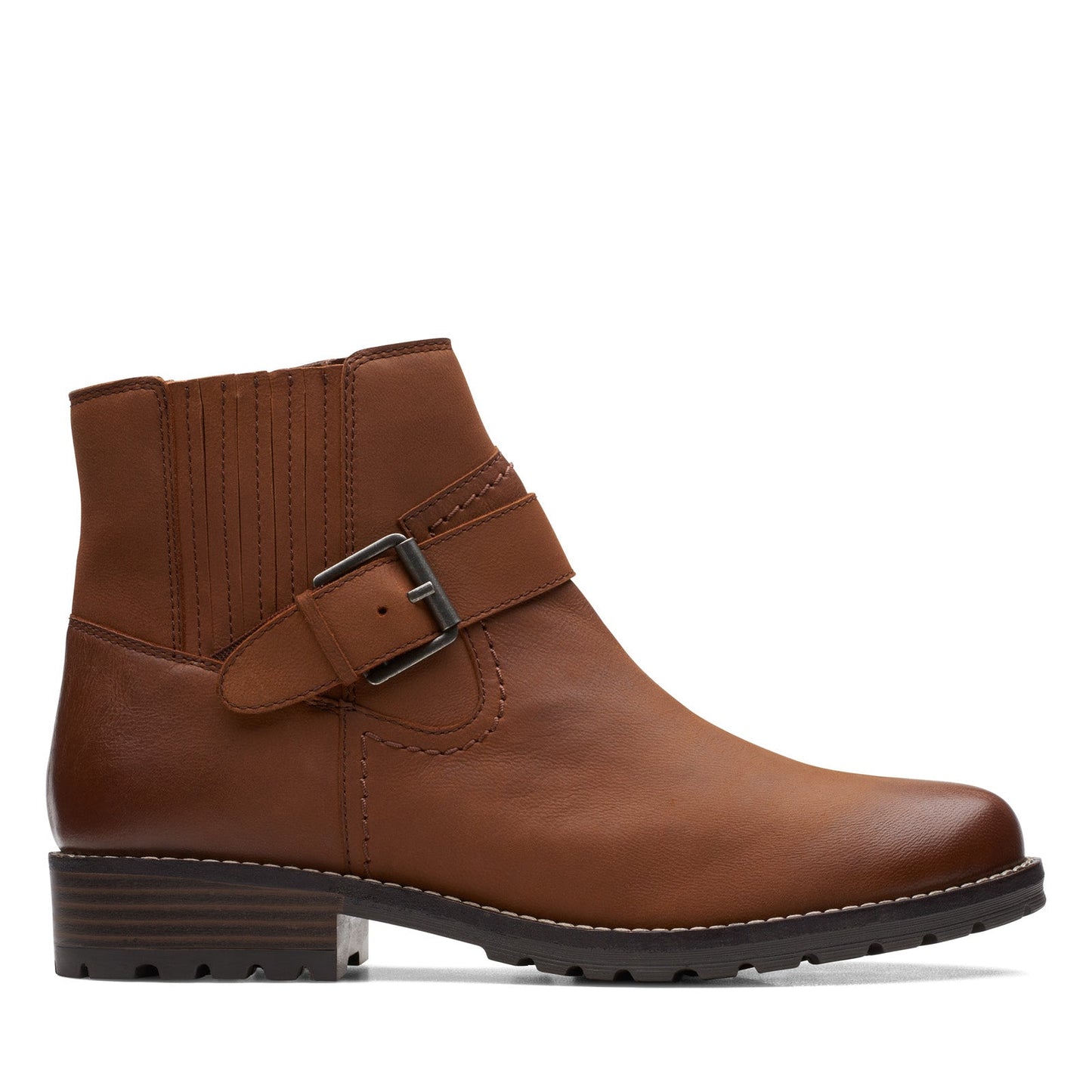 Clarks Clarkwell Strap 26167536 Womens Brown Leather Casual Dress Boots