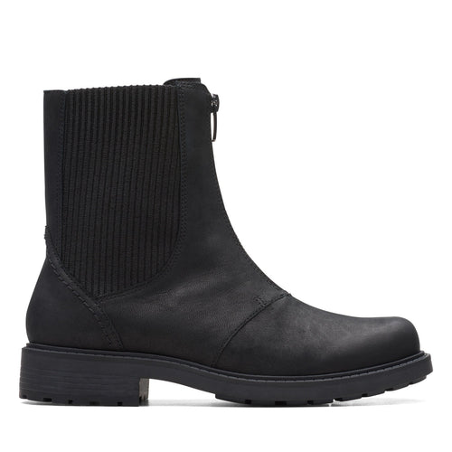 Clarks Orinoco 2 Up 26167568 Womens Black Leather Casual Dress Boots
