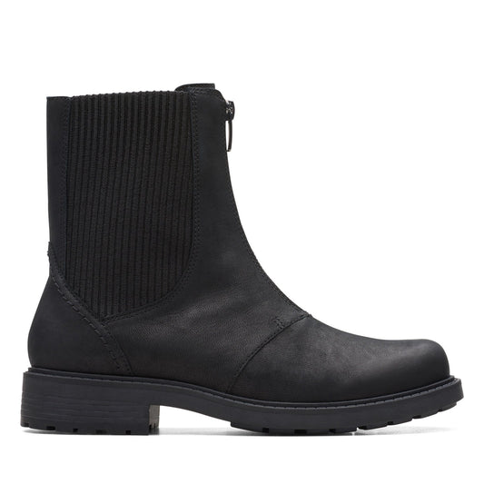 Clarks Orinoco 2 Up 26167568 Womens Black Leather Casual Dress Boots