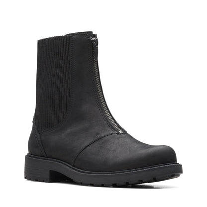 Clarks Orinoco 2 Up 26167568 Womens Black Leather Casual Dress Boots