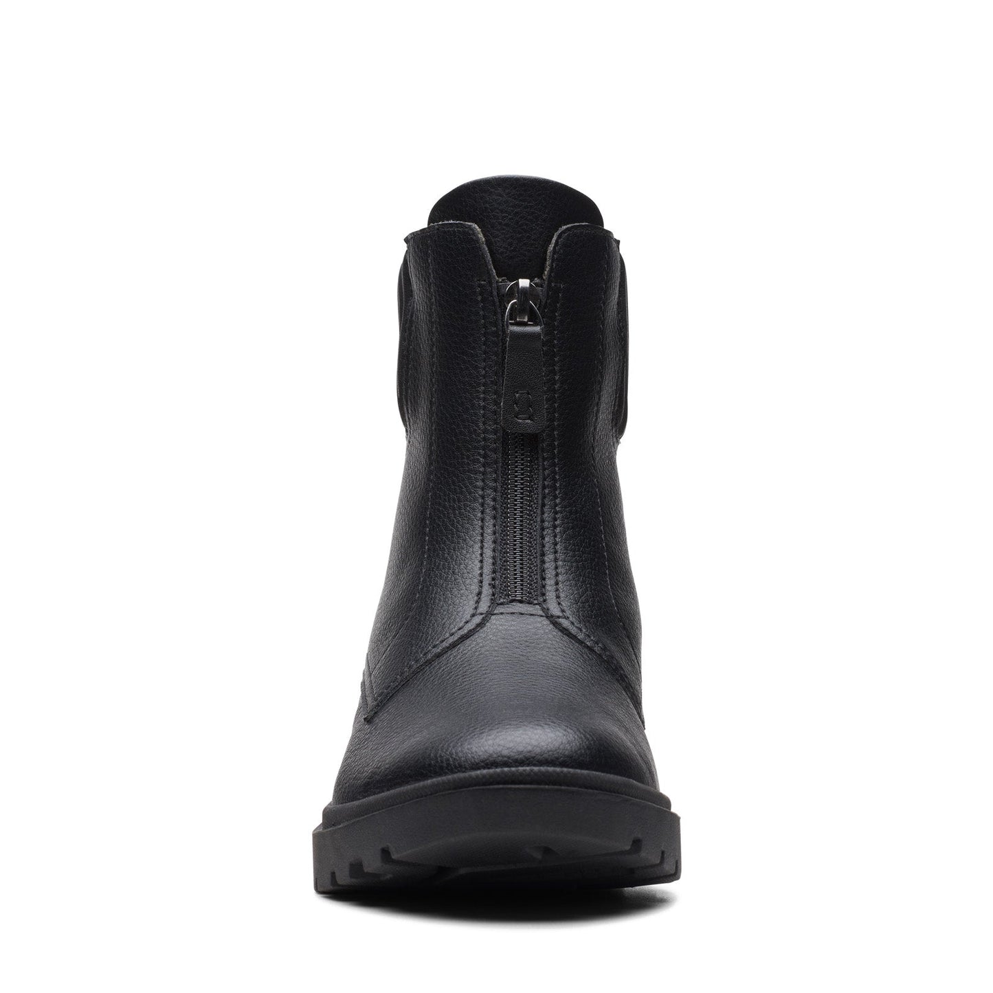 Clarks Calla Zip 26167695 Womens Black Leather Zipper Casual Dress Boots