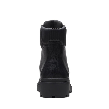 Clarks Calla Zip 26167695 Womens Black Leather Zipper Casual Dress Boots