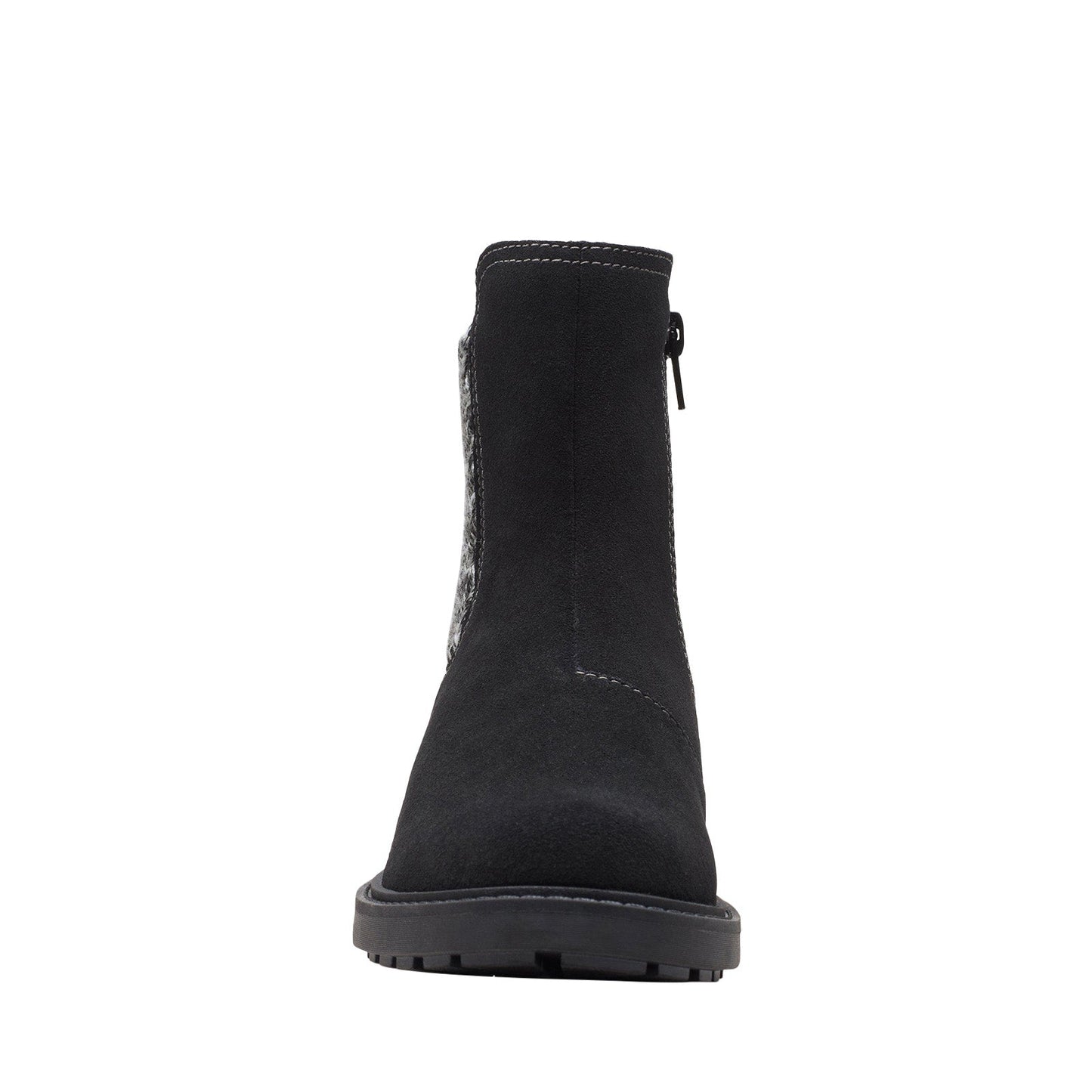 Clarks Opal Sky 26167827 Womens Black Suede Slip On Chelsea Boots