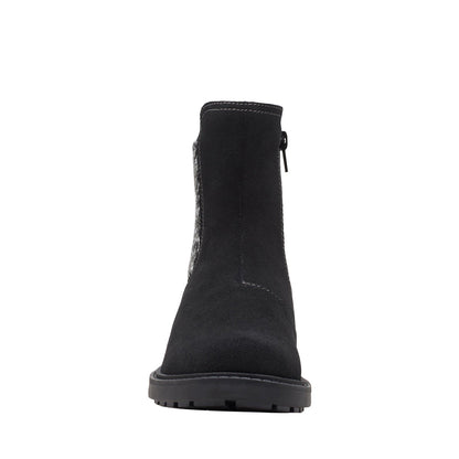 Clarks Opal Sky 26167827 Womens Black Suede Slip On Chelsea Boots