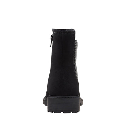Clarks Opal Sky 26167827 Womens Black Suede Slip On Chelsea Boots