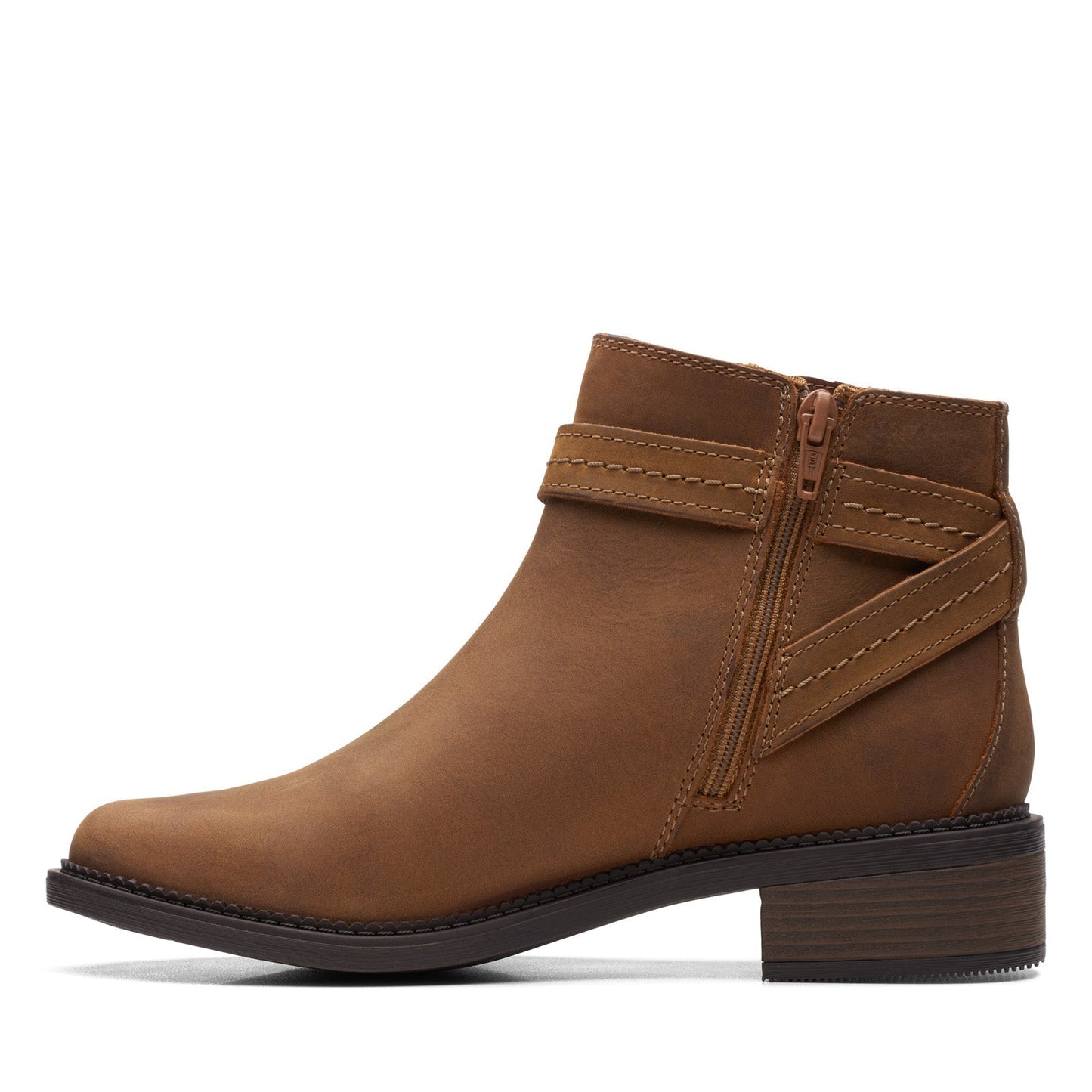 Clarks Maye Strap 26168079 Womens Brown Leather Ankle & Booties Boots