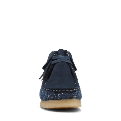 Clarks Wallabee Boot 26168706 Womens Blue Suede Lace Up Chukkas Boots