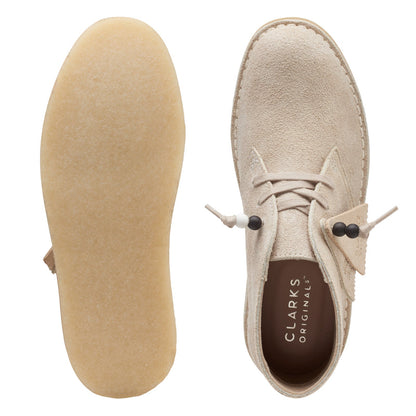 Clarks Desert Coal 26168791 Womens Beige Suede Lace Up Chukkas Boots