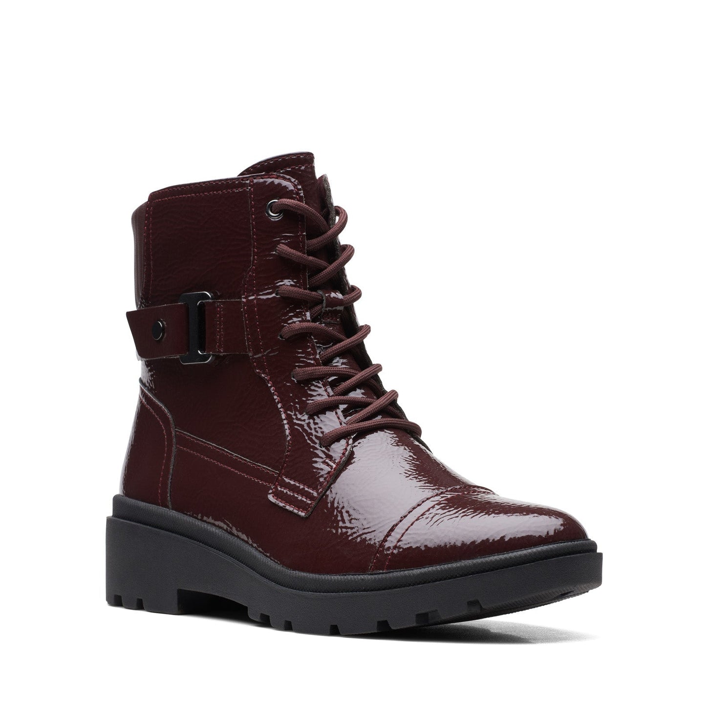 Clarks Calla Dance 26169609 Womens Burgundy Leather Lace Up Casual Dress Boots