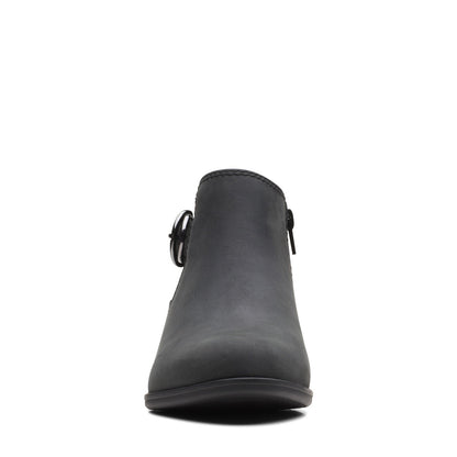 Clarks Adreena Field 26169610 Womens Black Wide Leather Ankle & Booties Boots