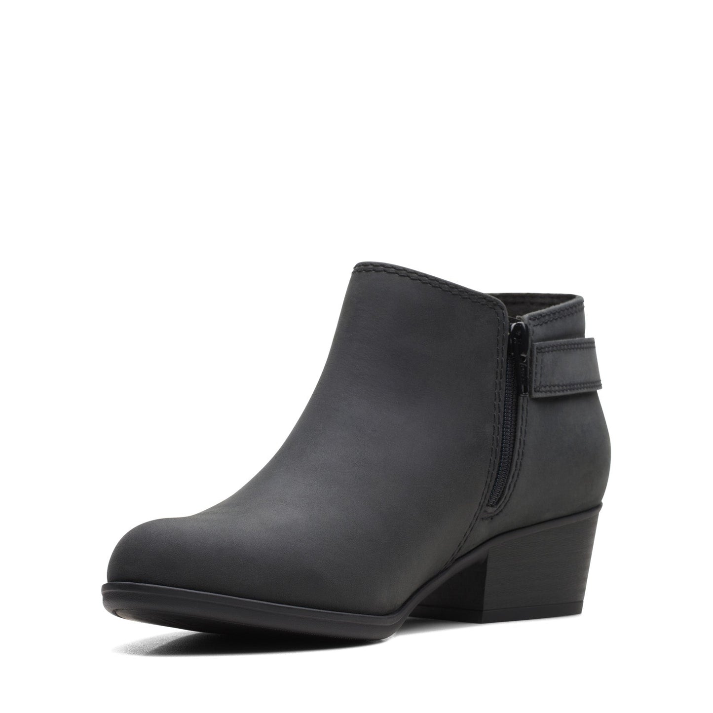Clarks Adreena Field 26169610 Womens Black Leather Ankle & Booties Boots