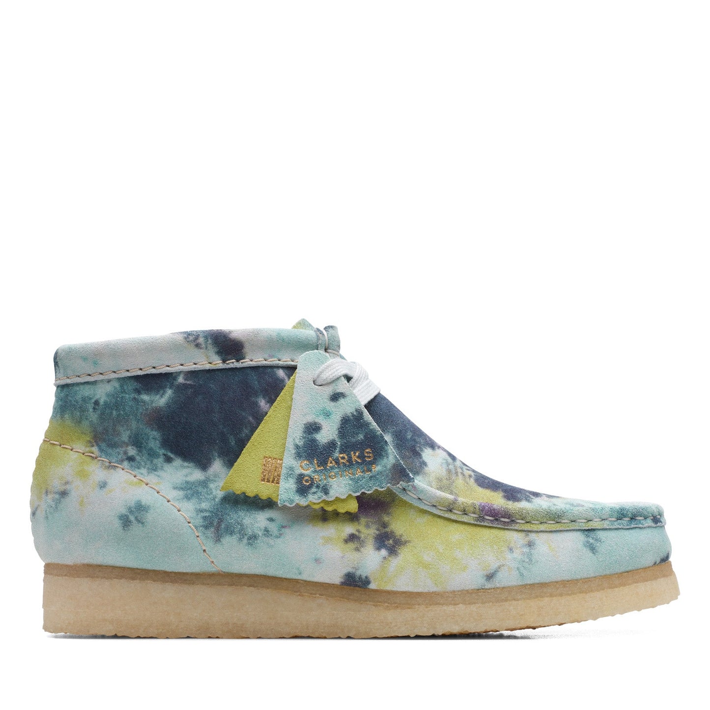 Clarks Wallabee Boot 26169843 Womens Blue Leather Lace Up Chukkas Boots