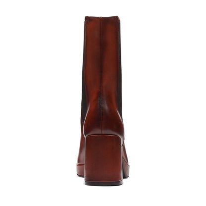 Clarks Pique Up 26172270 Womens Brown Leather Slip On Chelsea Boots